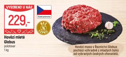 Hovězí mleté maso Globus