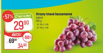 Hrozny tmavé bezsemenné