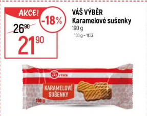 Karamelové sušenky Váš Výběr