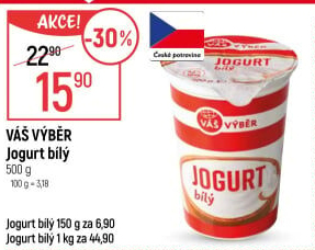 Jogurt bílý Váš Výběr