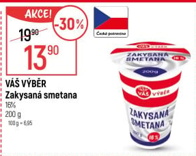 Zakysaná smetana 16% Váš Výběr