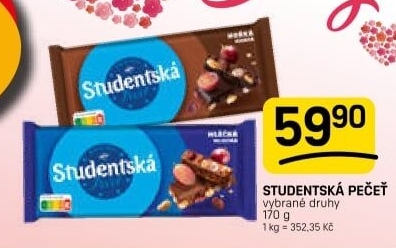 Čokoláda Studentská pečeť Orion
