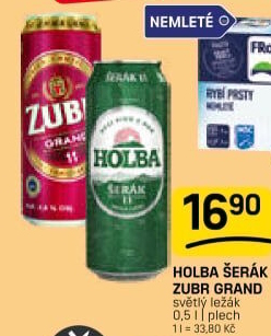 Pivo světlý ležák 11° Šerák Holba