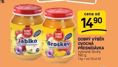 Přesnídávka ovocná Dobrý Výběr