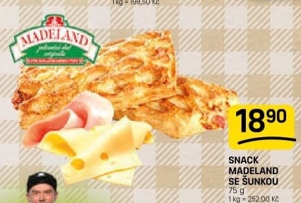Snack Madeland se šunkou La Lorraine