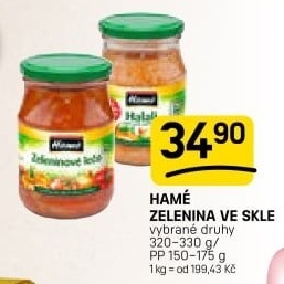 Sterilovaná zelenina Hamé