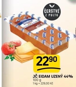 Sýr Eidam uzený 44% Jihočeský Madeta