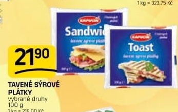 Sýr tavený plátky Kapucín