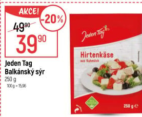Balkánský sýr Jeden Tag