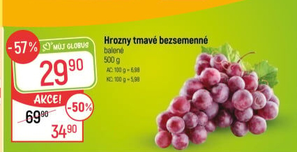Hrozny tmavé bezsemenné