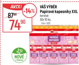 Papírové kapesníčky 4vrstvé Váš Výběr