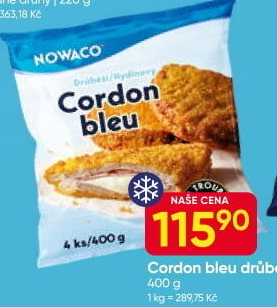 Cordon Bleu mražený Nowaco