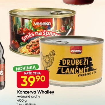 Hotová konzervovaná jídla Veseko