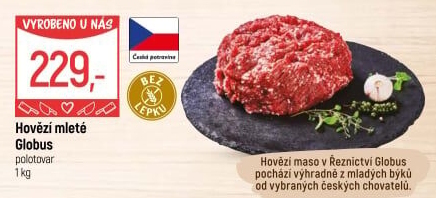 Hovězí mleté maso Globus