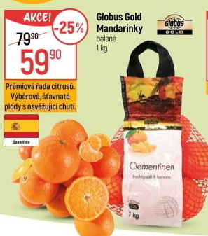 Mandarinky Globus Gold