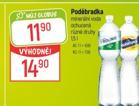 Ochucená voda Poděbradka