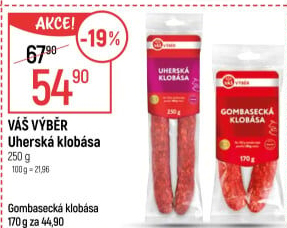 Uherská klobása Váš Výběr
