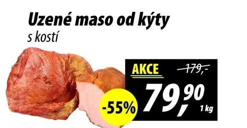 Uzené maso od kýty s kostí