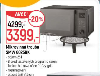 Mikrovlnná trouba Sencor SMW 6025BK