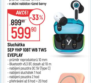 Sluchátka bluetooth Yenkee SEP 10BT WB TWS Eveplay