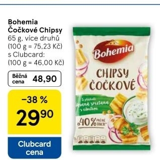 Čočkové chipsy Bohemia Chips