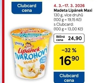 Dezert Lipánek Madeta