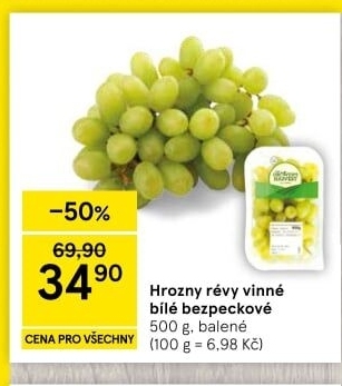 Hrozny bílé bezsemenné The Grower'