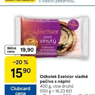 Koláč s náplní Exelsior Odkolek