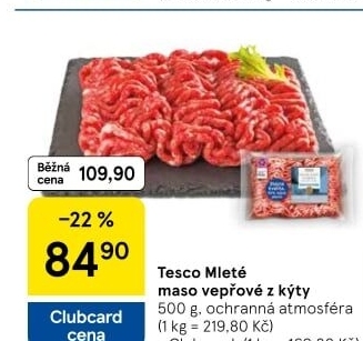 Maso mleté vepřové Tesco