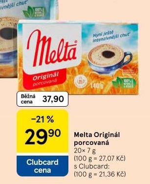 Nápoj obilninový porcovaný Melta Kávoviny