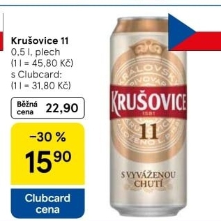 Pivo světlý ležák 11° Krušovice