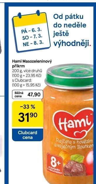 Příkrm masozeleninový Hami