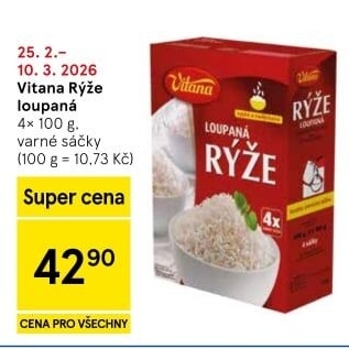 Rýže loupaná dlouhozrnná Vitana