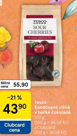 Višně v čokoládě Tesco