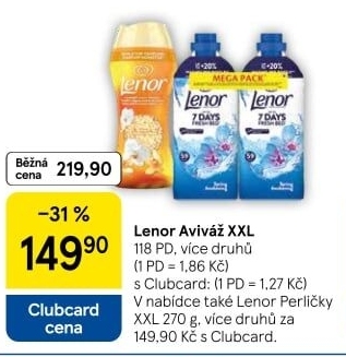 Vonné perličky do pračky Lenor