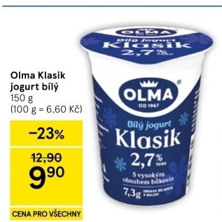 Bílý jogurt Klasik Olma