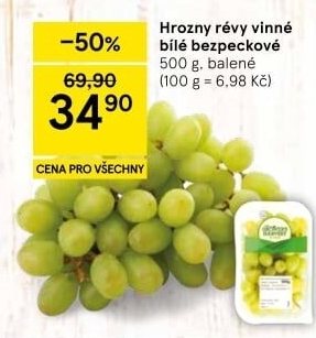 Hrozny bílé bezsemenné The Grower'