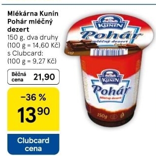 Mléčný Pohár Mlékárna Kunín