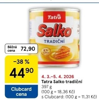 Mléko kondenzované Salko Tatra
