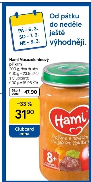 Příkrm masozeleninový Hami
