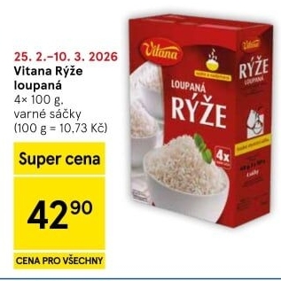 Rýže loupaná dlouhozrnná Vitana