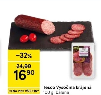 Salám Vysočina Tesco