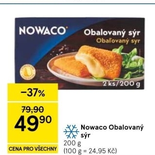 Sýr obalovaný mražený Nowaco
