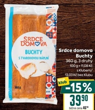 Buchty s náplní Srdce Domova