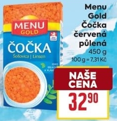 Čočka červená Menu Gold