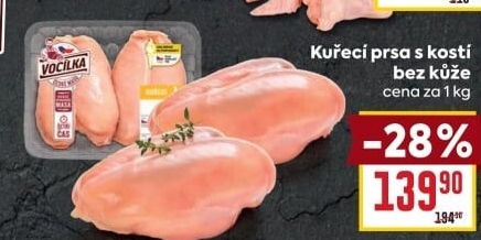Kuřecí prsa s kostí Vocílka