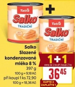 Mléko kondenzované Salko Tatra
