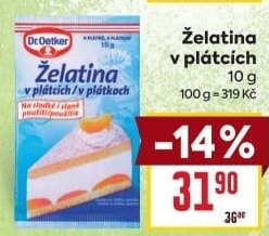 Plátková želatina Dr.Oetker