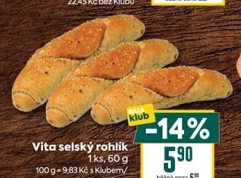Rohlík Vita selský
