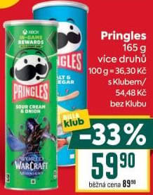 Chipsy Pringles - tubus